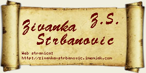 Živanka Štrbanović vizit kartica